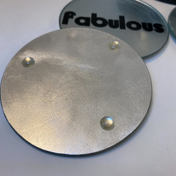 Posh Fabulous Glass Round Coasters - Picture 6 of 7